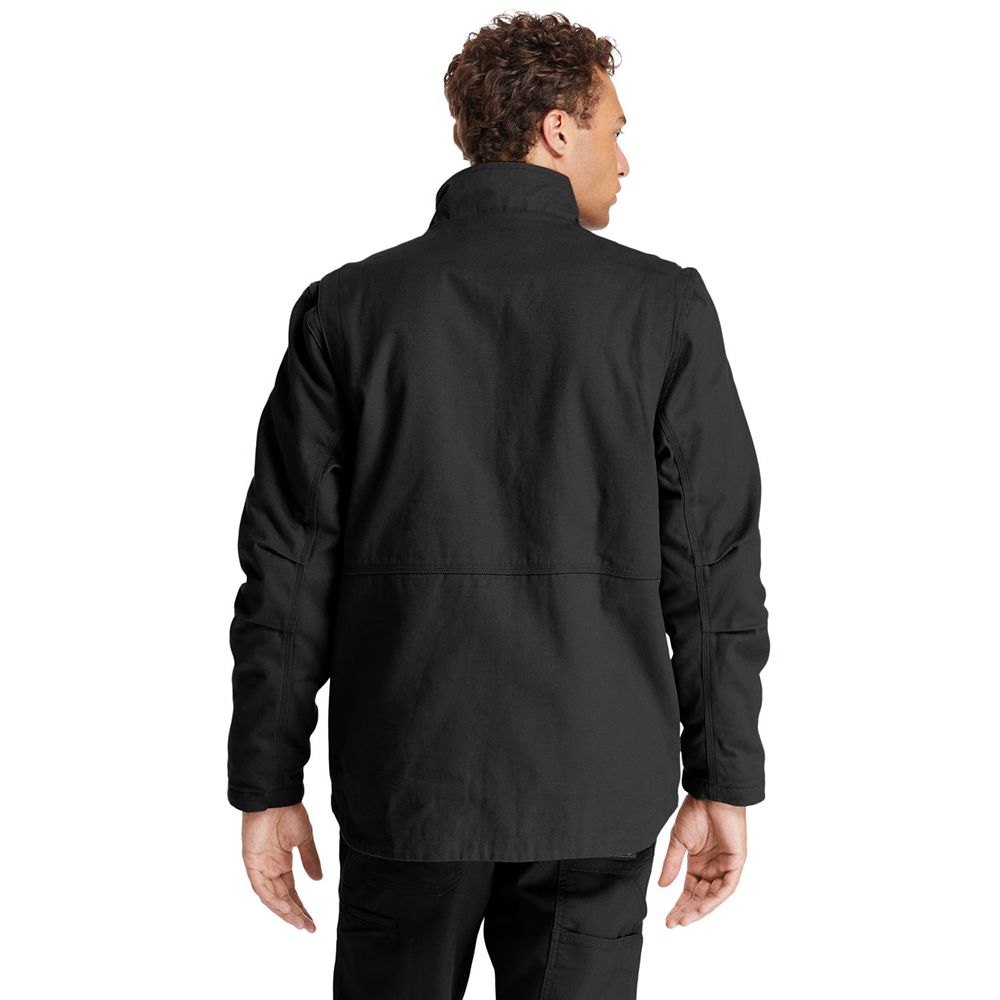 Chaquetas Timberland Argentina Hombre - Pro® Gritman Lined Lona - Negras - LHNQST-573